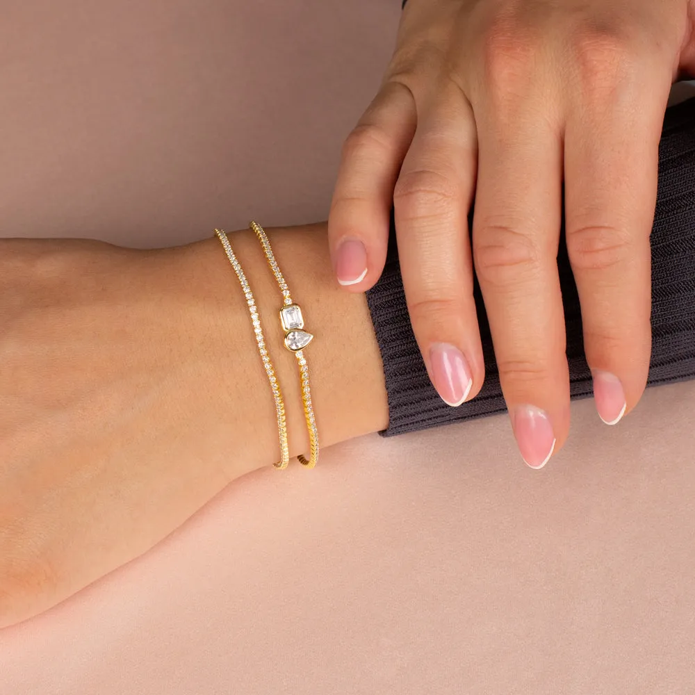Classic Thin Tennis Bracelet by By Adina Eden