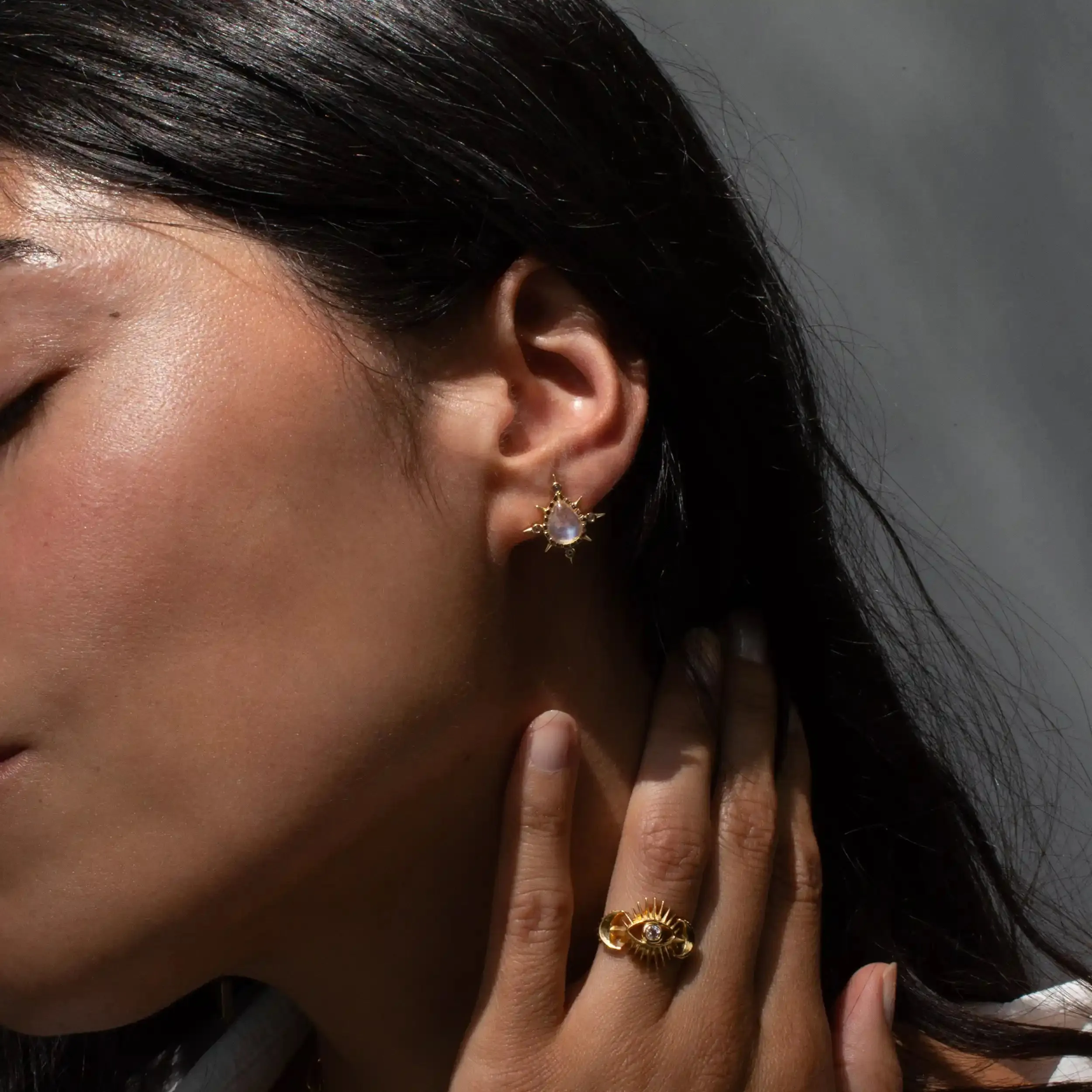 Compass Pear Studs