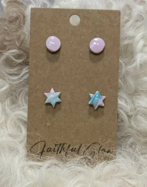 Cotton Candy Stud Duo