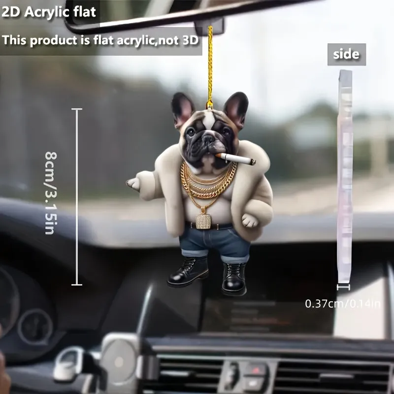 Creative Dog Pendant Decoration - Car Mirror, Backpack & Party Accessory