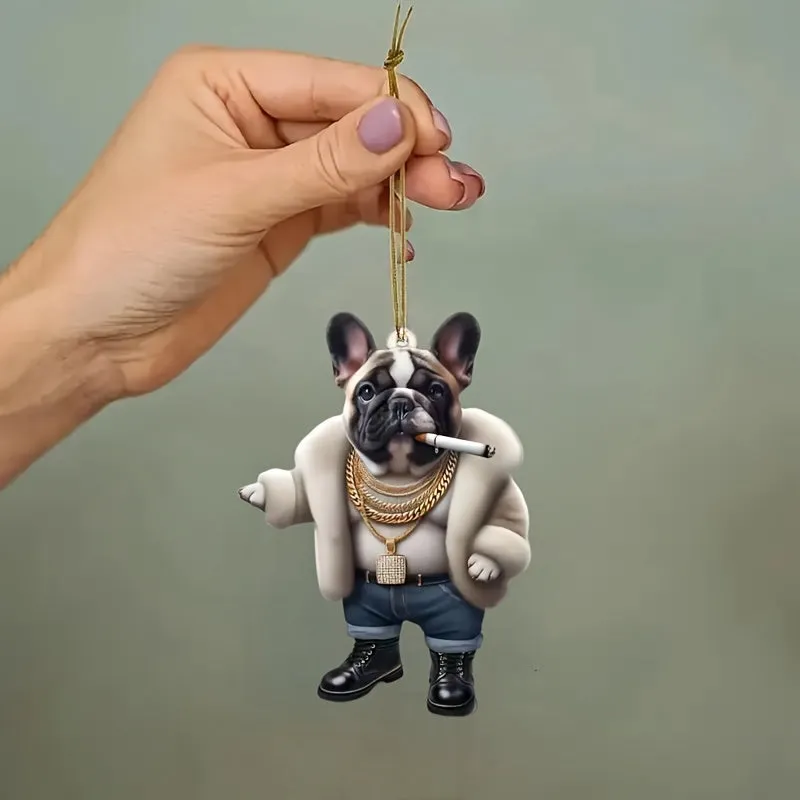 Creative Dog Pendant Decoration - Car Mirror, Backpack & Party Accessory