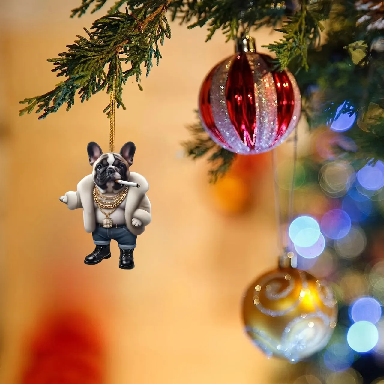 Creative Dog Pendant Decoration - Car Mirror, Backpack & Party Accessory