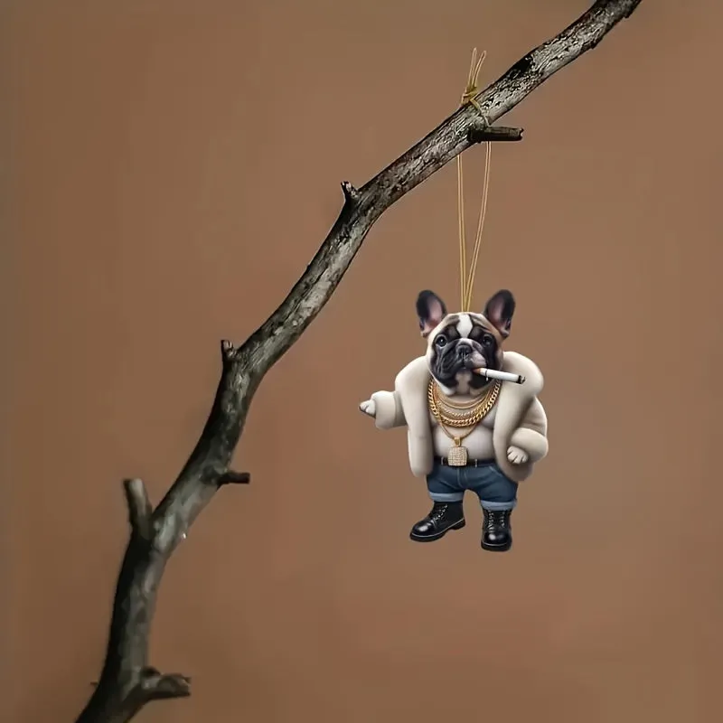 Creative Dog Pendant Decoration - Car Mirror, Backpack & Party Accessory
