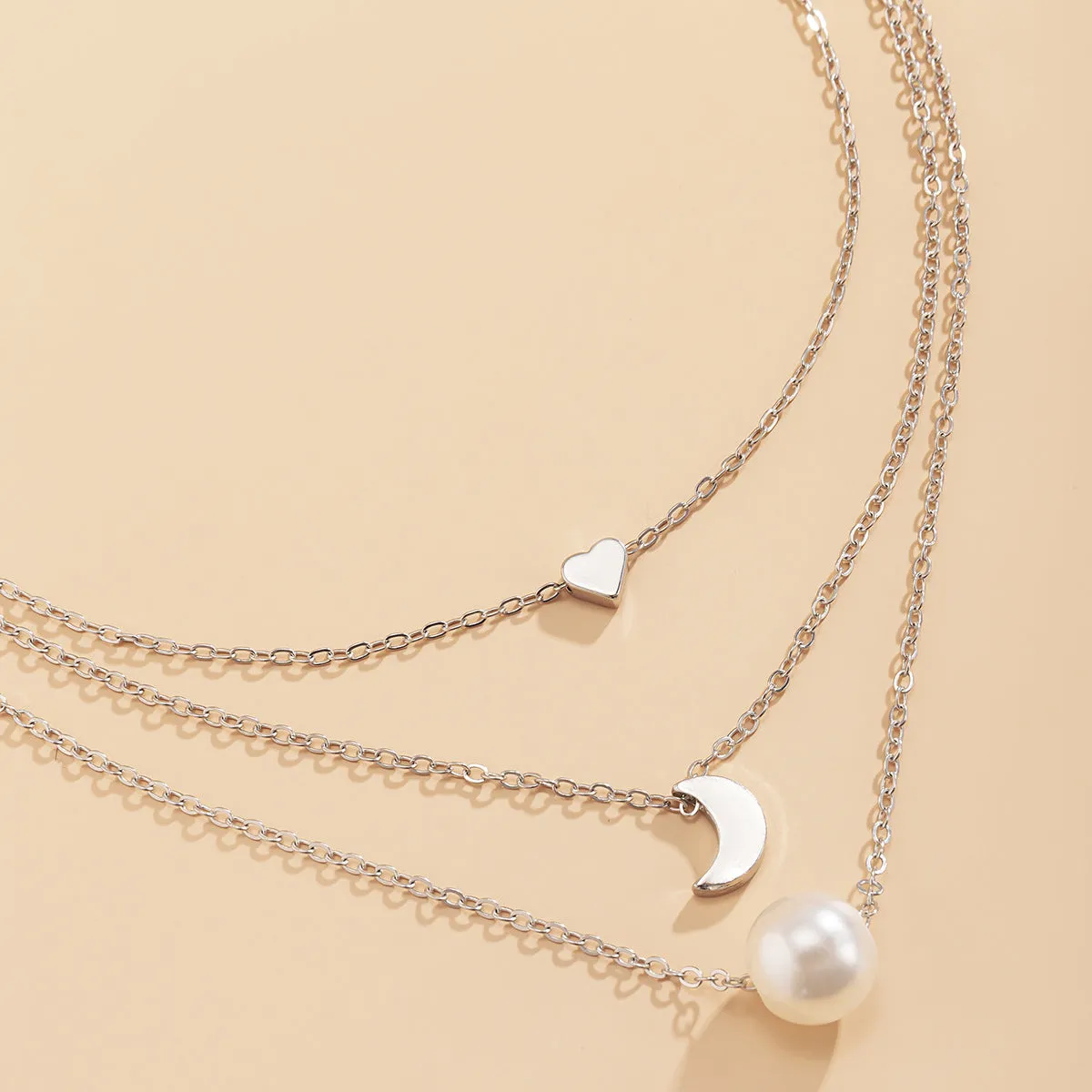 Creative Multi-Layer Geometric Thin Chain Necklace