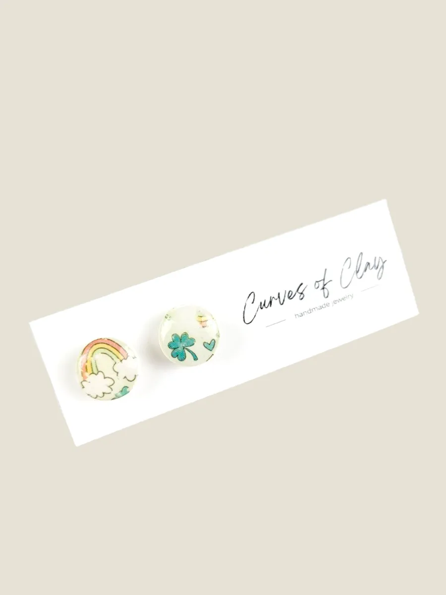 Curves of Clay, Easter and St. Patrick's Day Earrings