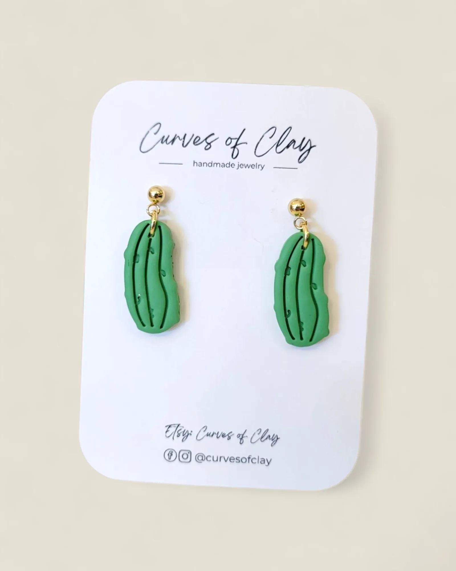 Curves of Clay, Everyday Dangle Earrings