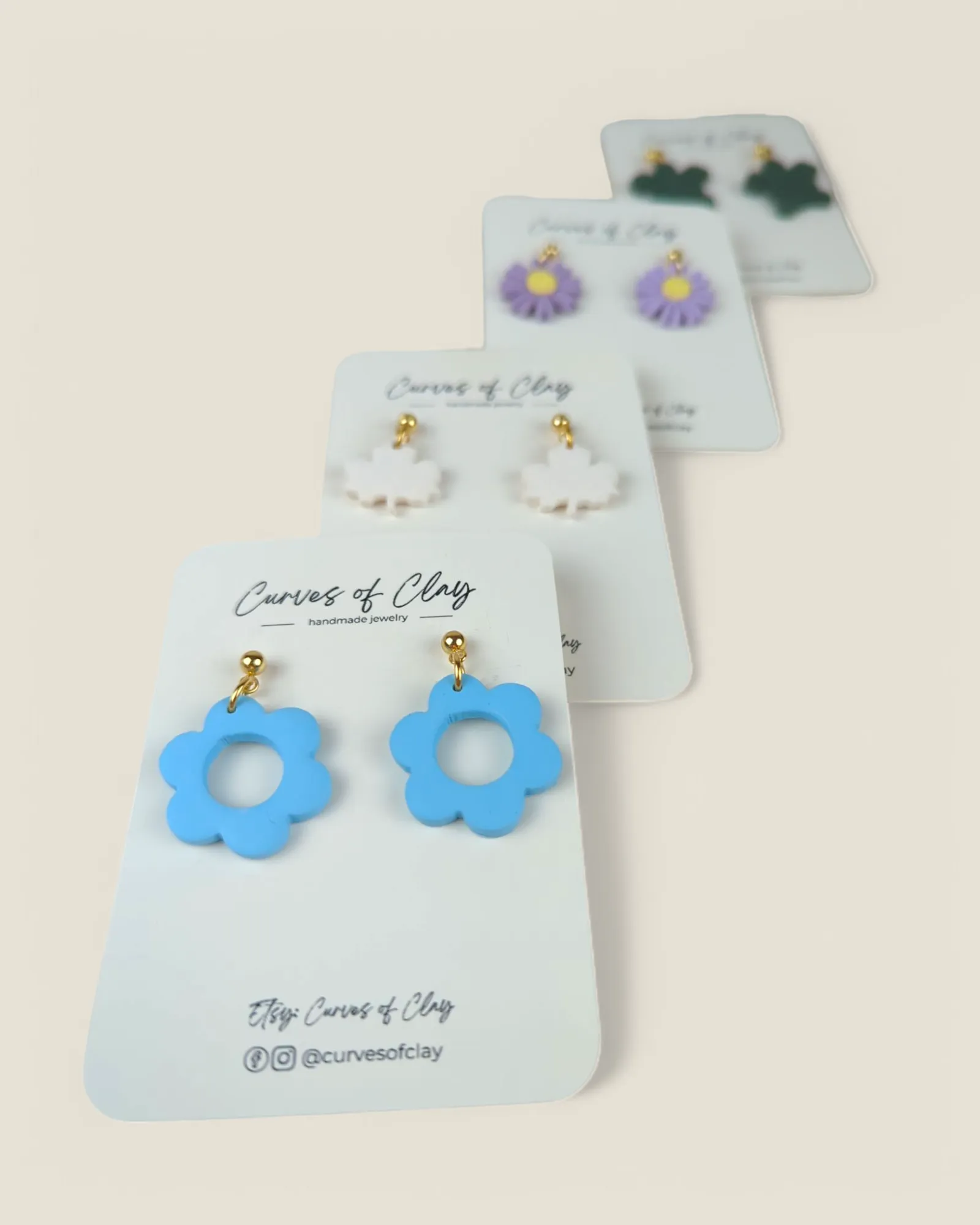 Curves of Clay, Everyday Dangle Earrings