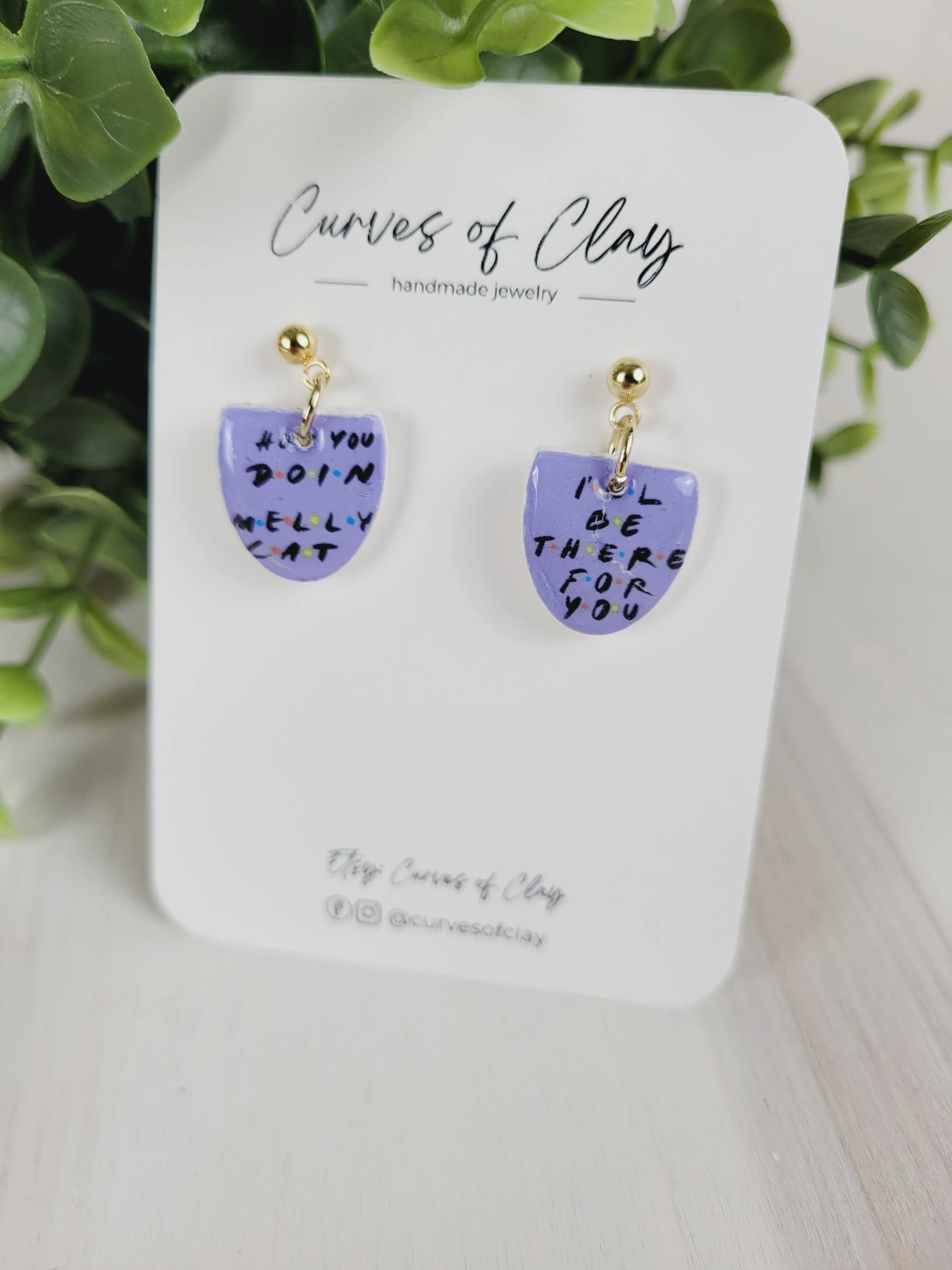 Curves of Clay, Everyday Dangle Earrings