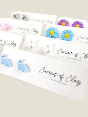 Curves of Clay, Everyday Stud Earrings