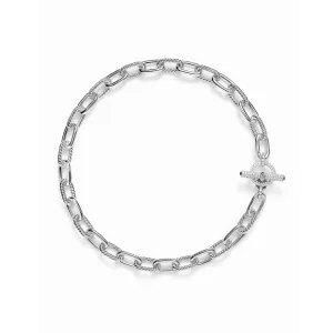 David Yurman Madison Toggle Chain Necklace in Sterling Silver with Diamonds 11mm - 18 Inches