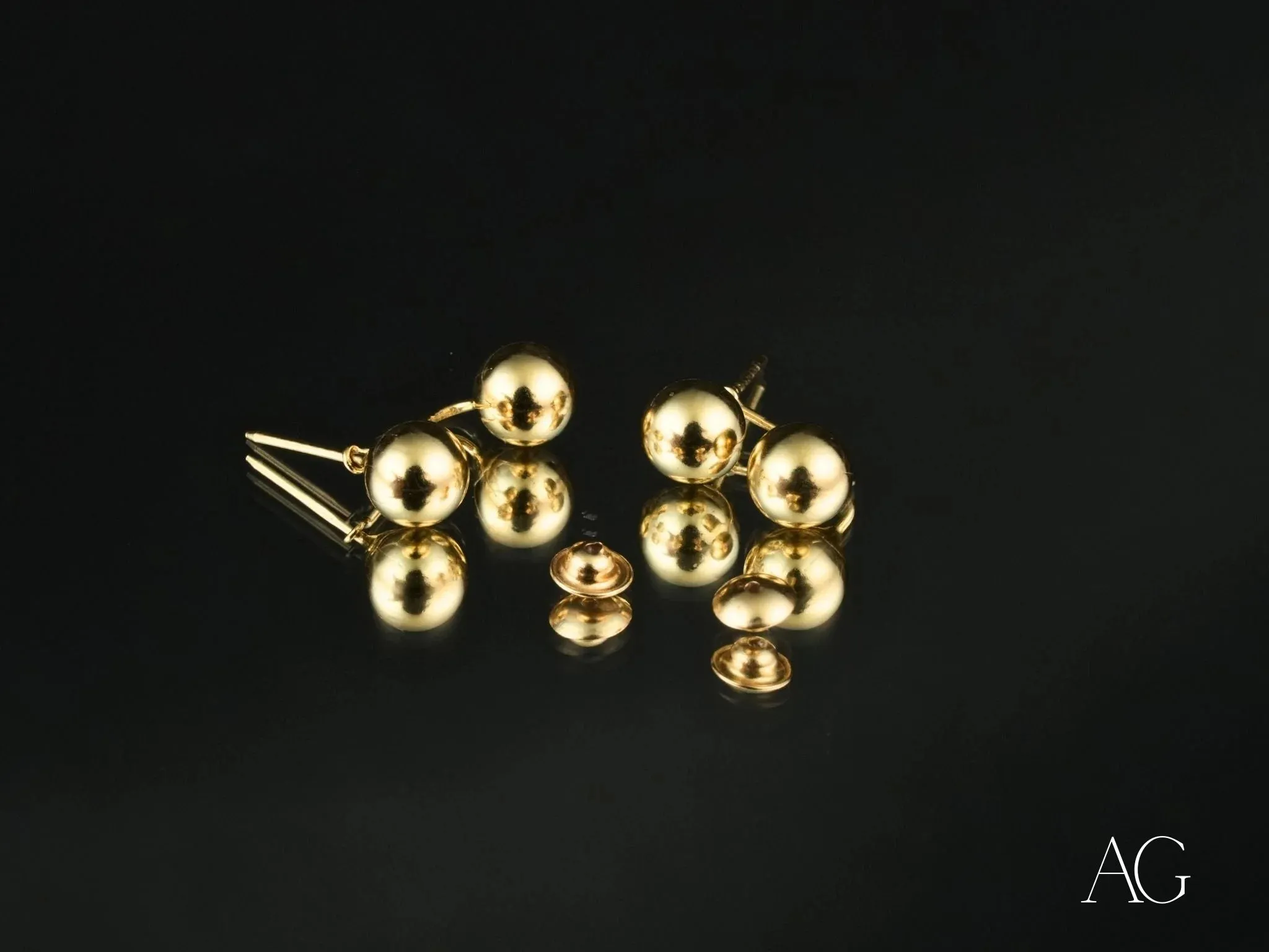 Double Ball Earrings – Modern & Elegant