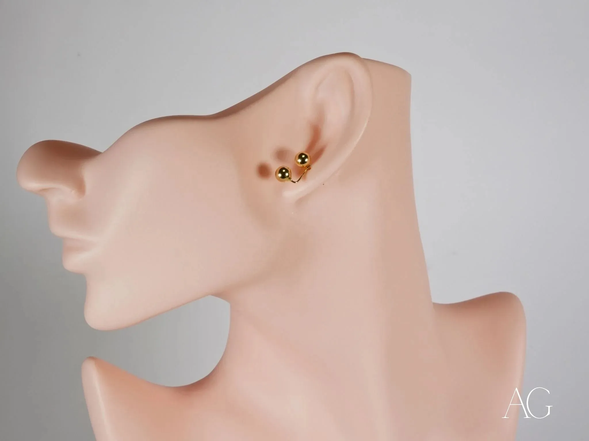 Double Ball Earrings – Modern & Elegant