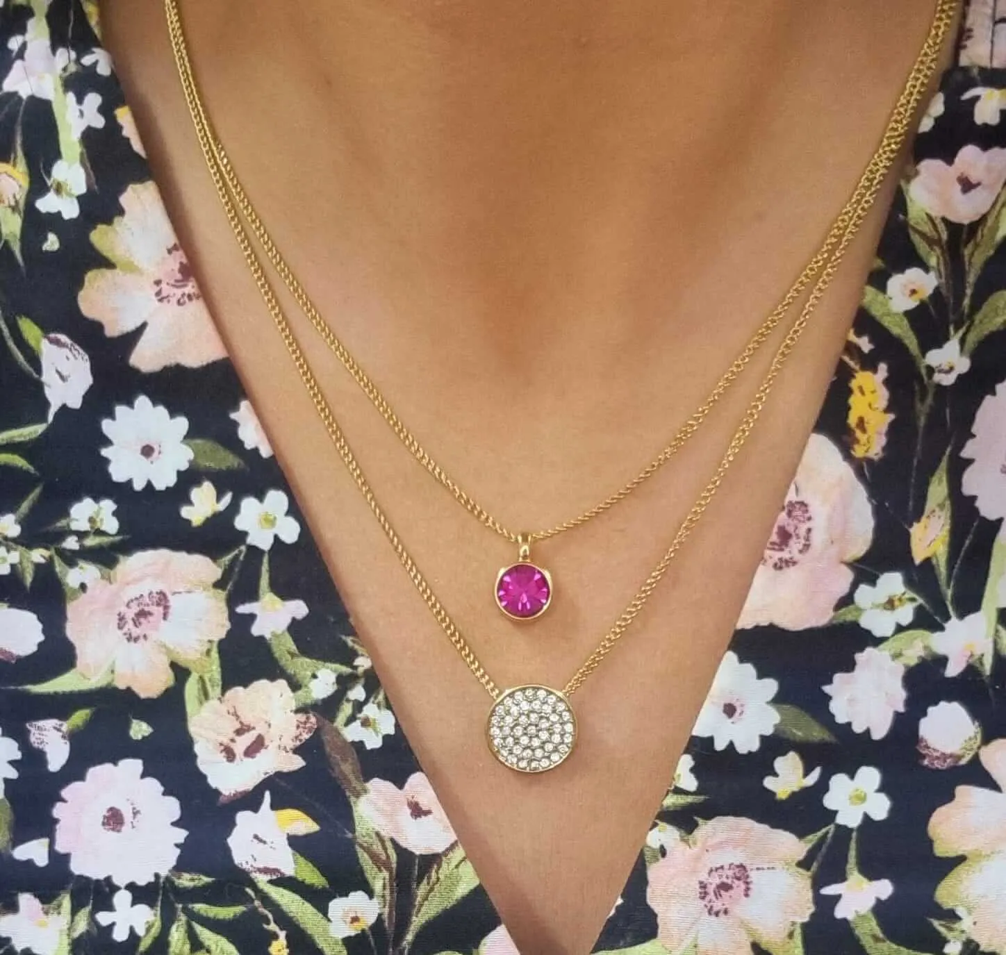 Dyrberg Kern Leah Necklace - Gold Crystal