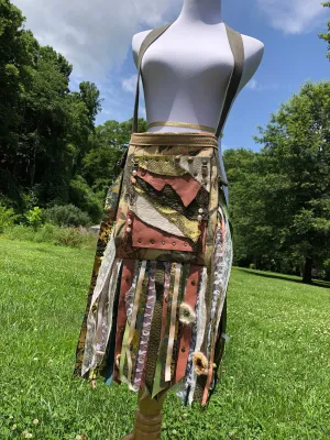 Earth Goddess Bag, Mini Festival Fringe Bag, A Hippie Handbag with Boho Chic Embellishments
