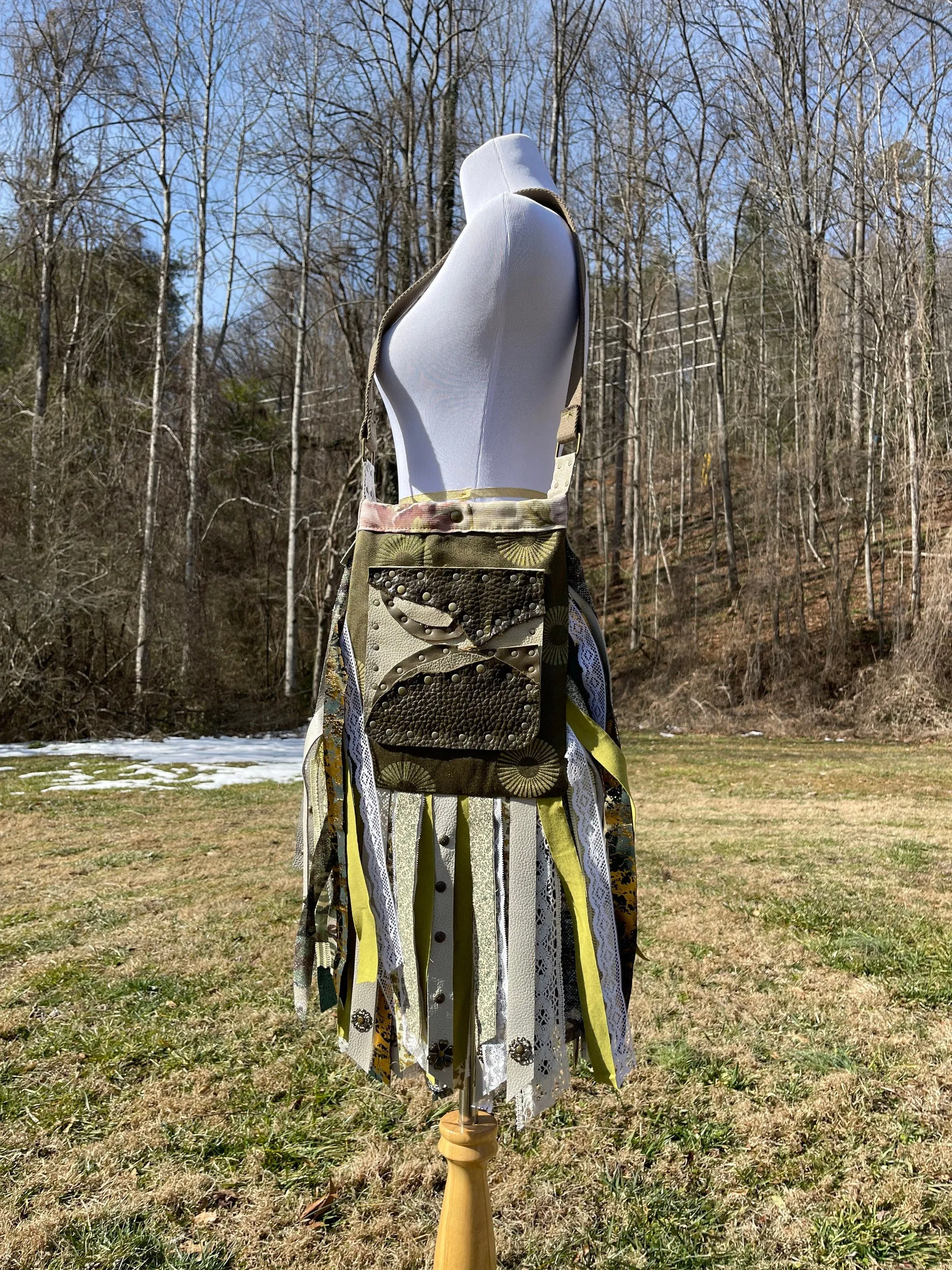 Earthy Green Fringe Purse, Ultimate Boho Chic Purse, Festival Fringe Bag, Hippie Handbag, Embellished purse