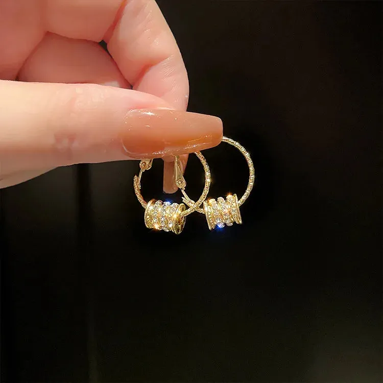 Elegant Gold Flower Earrings