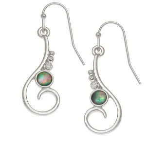 Elegant Spiral Paua Shell Earrings