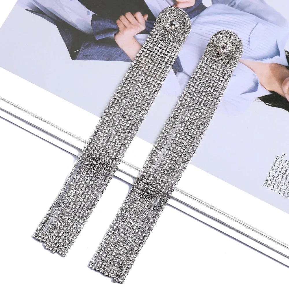 Elegant Sweet Tassel Long Hanging Earrings