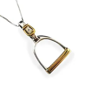 English Stirrup Necklace Sterling Silver