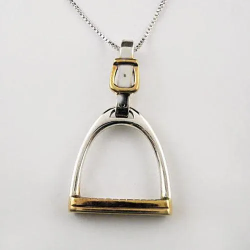 English Stirrup Necklace Sterling Silver