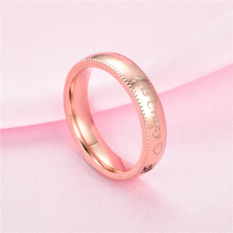 Engravable Her Weirdo His Crazy Matching Rings Set
