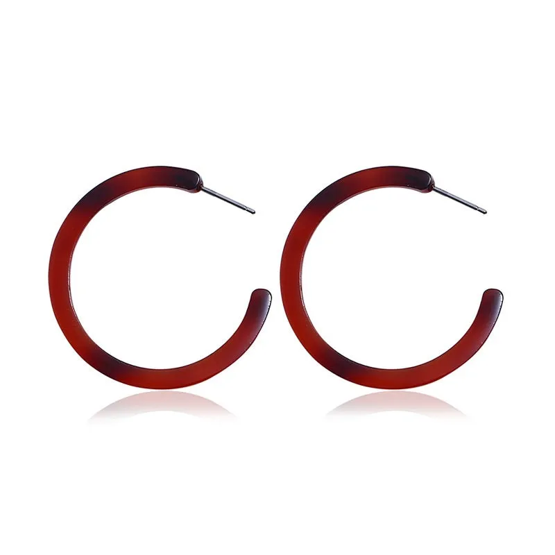 Faye Mini Resin Hoop Earring