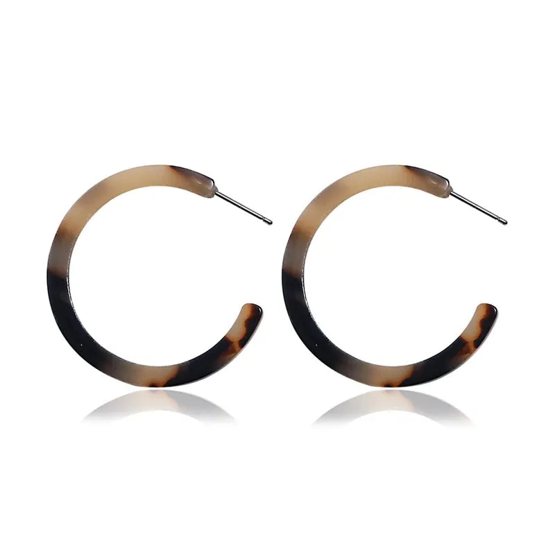 Faye Mini Resin Hoop Earring