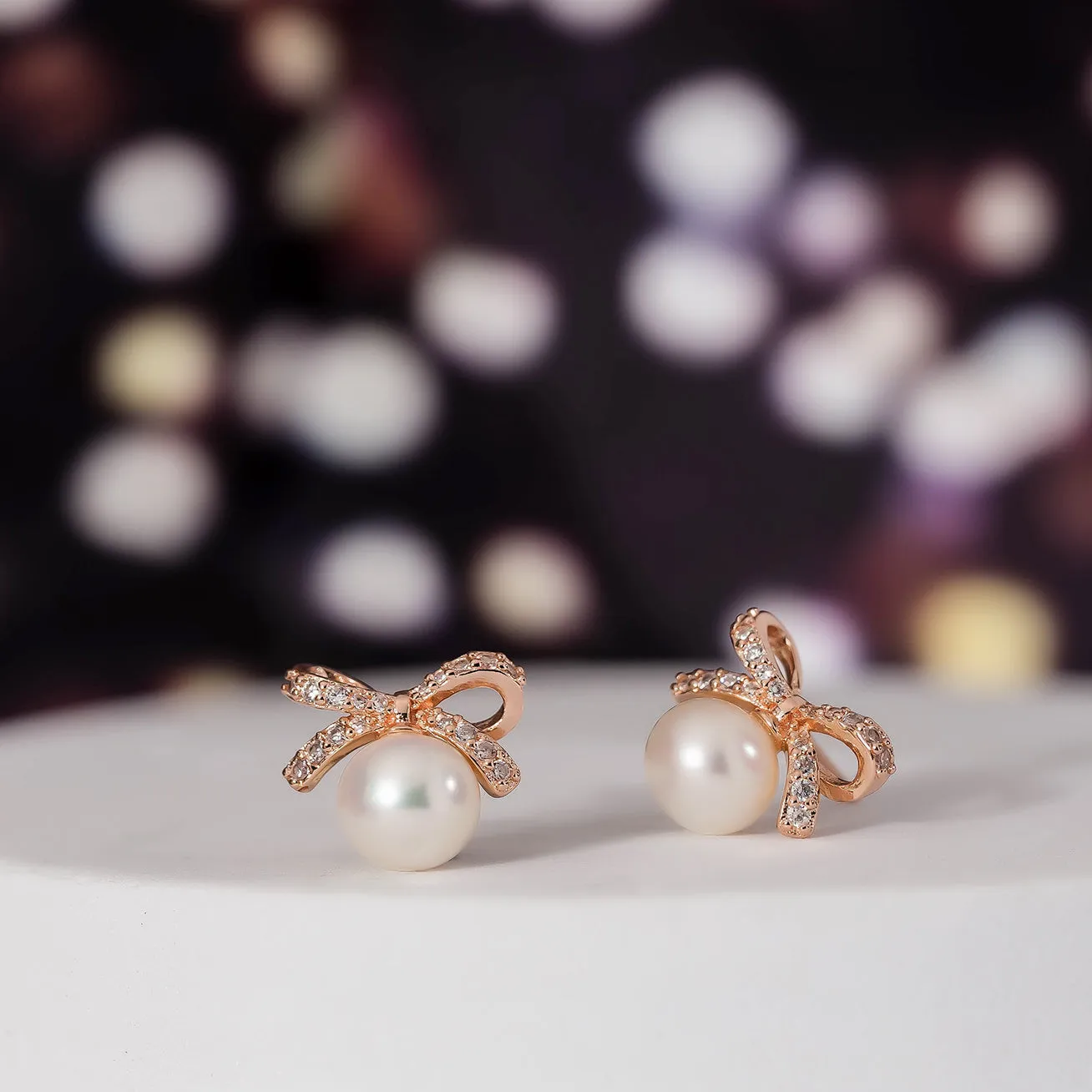 Freshwater Pearl Earrings WE00275 | RIBBON