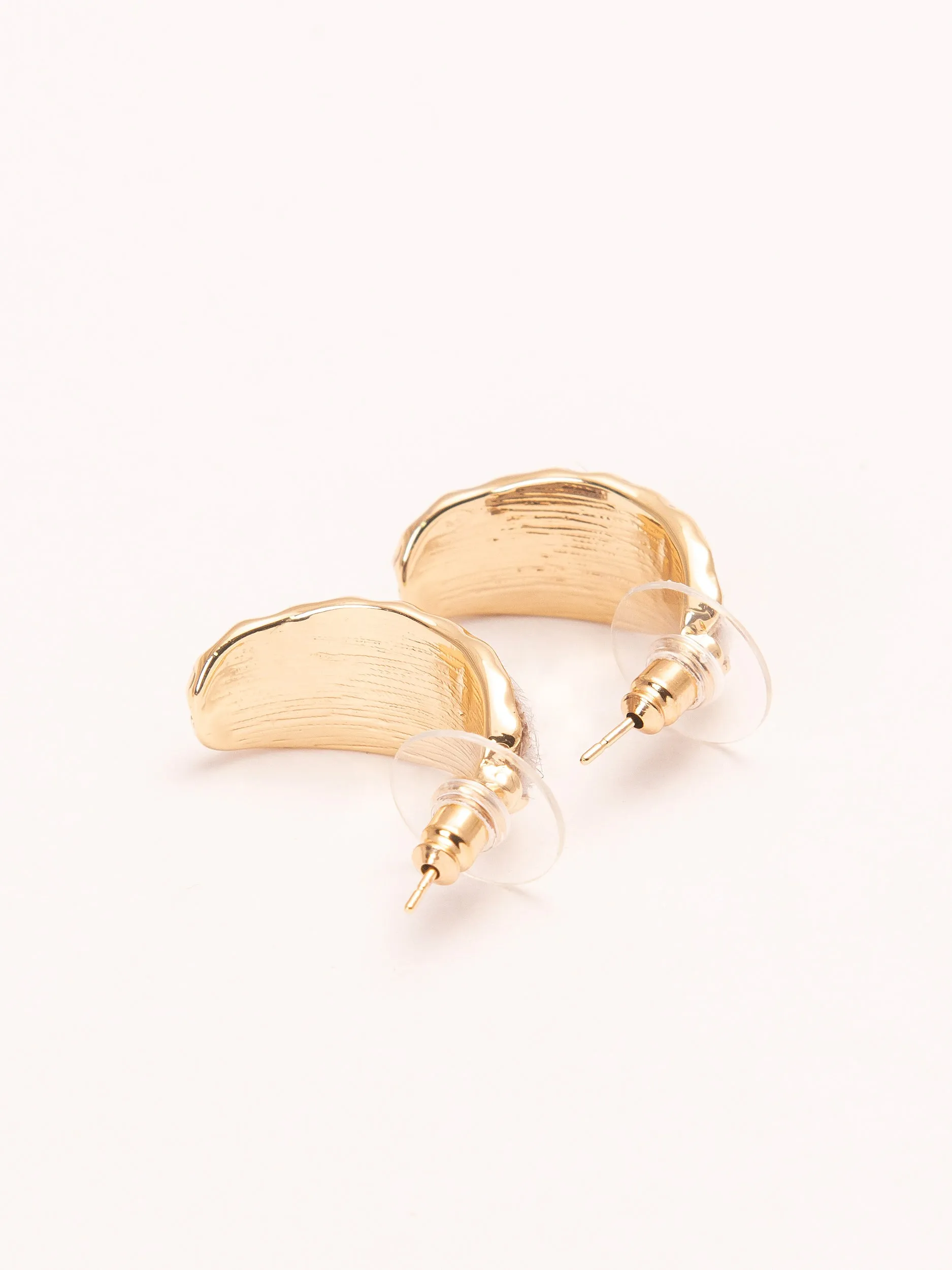 Furry C-Hoop Earrings