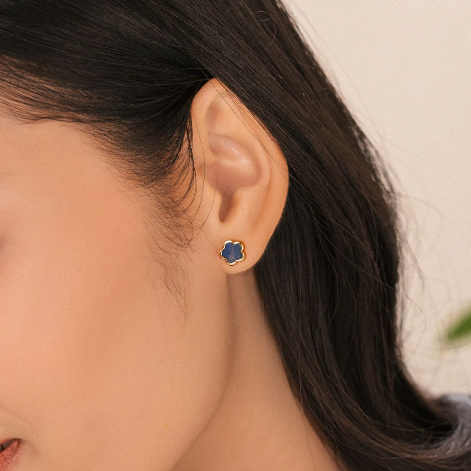 Gold Cerise Studs
