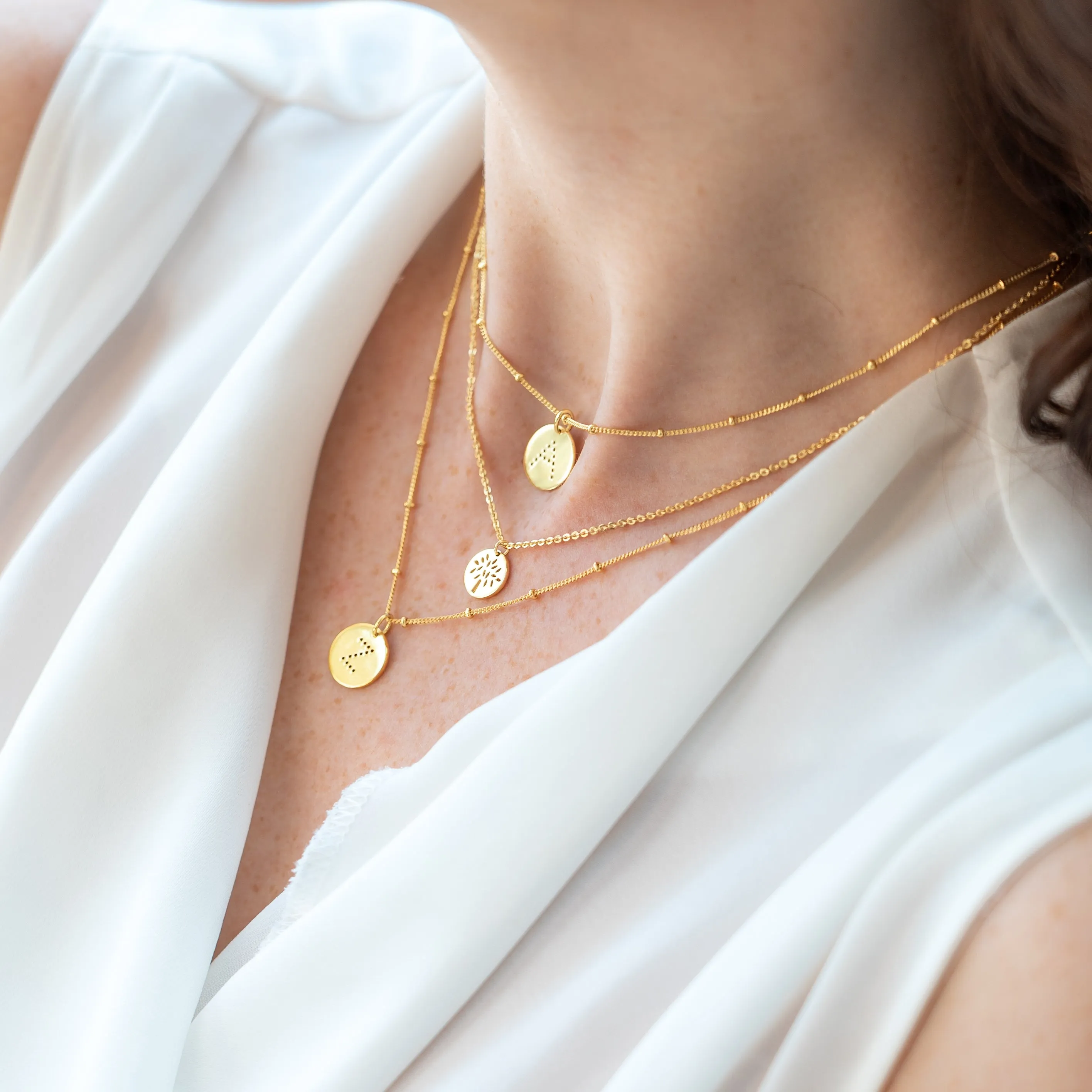 Gold Vermeil Alphabet M Necklace