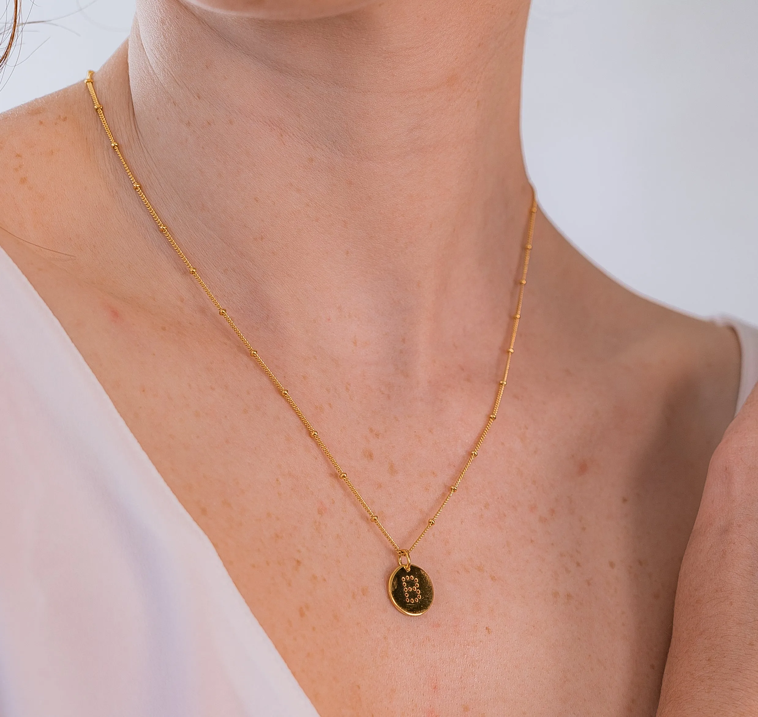 Gold Vermeil Alphabet M Necklace