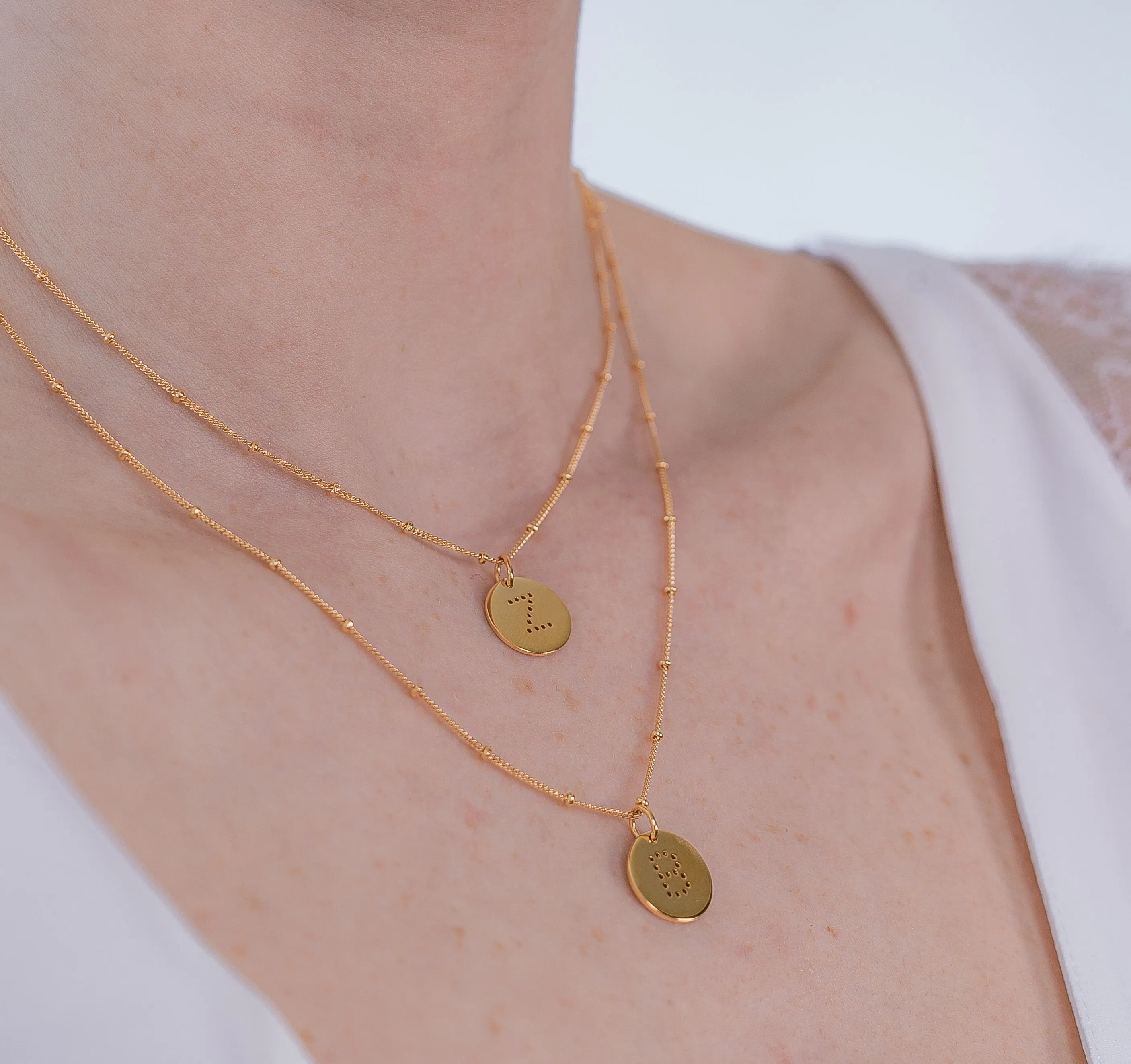Gold Vermeil Alphabet M Necklace