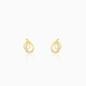 Golden Twin Pears Earrings