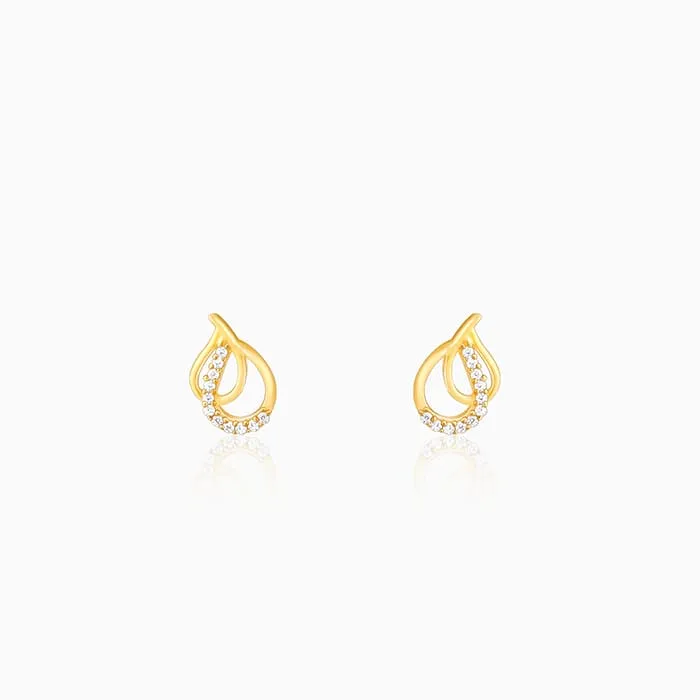 Golden Twin Pears Earrings