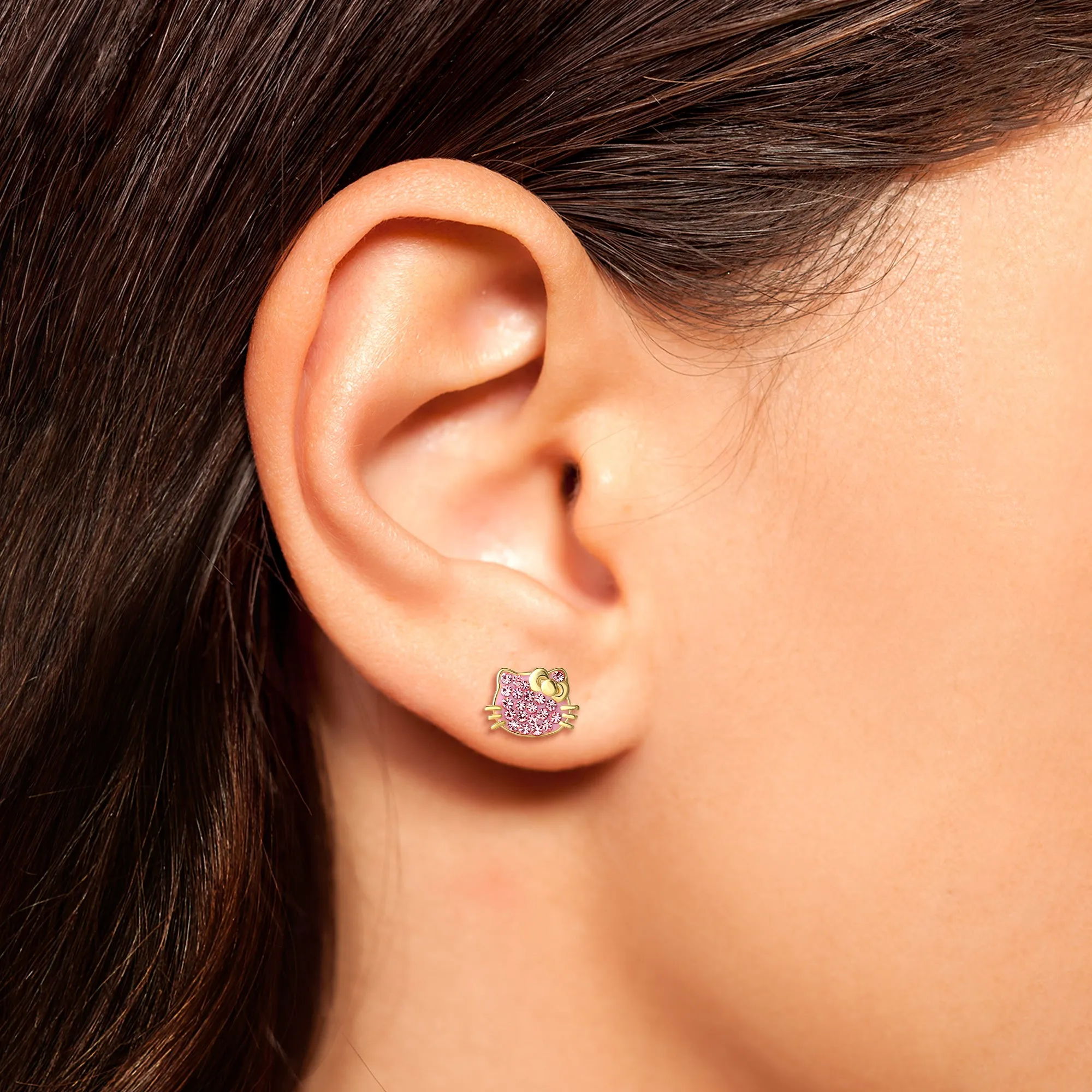 HELLO KITTY CRYSTAL STUDS
