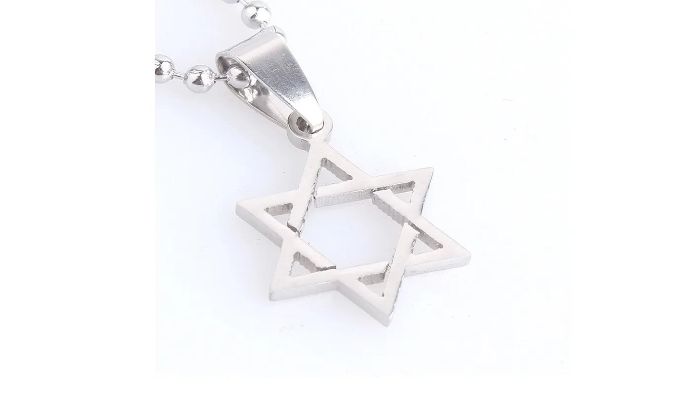 Hexagram David Star Stainless Steel Pendant Necklaces