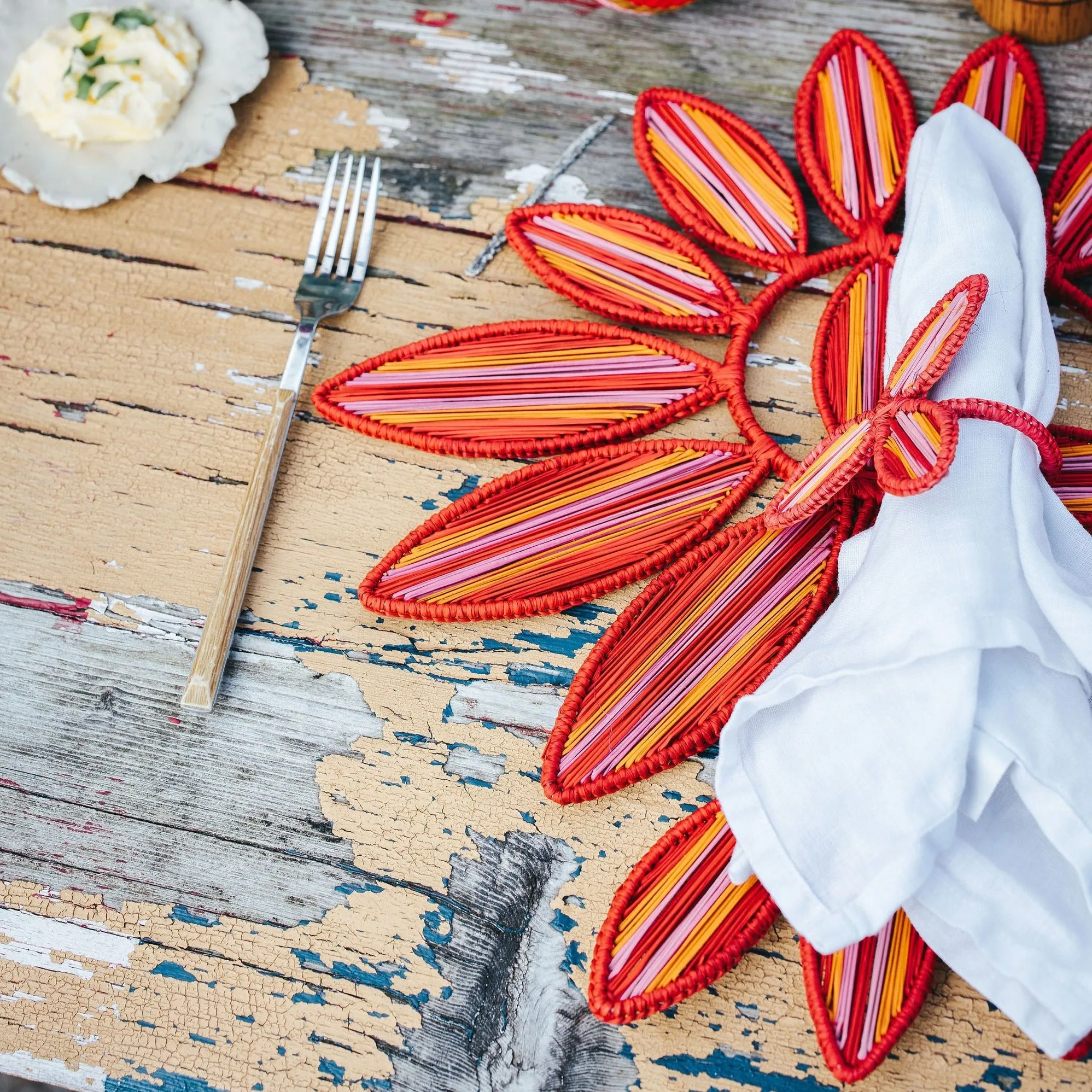 Hoja Woven Napkin Rings (Set of 4)