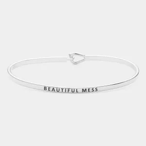 iLLASPARKZ "Beautiful Mess" Brass Thin Metal Hook Bracelet