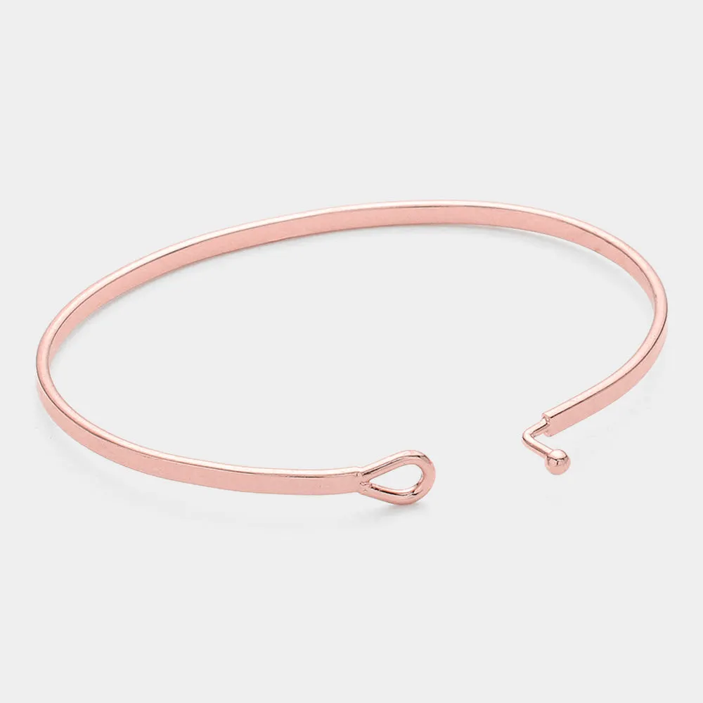 iLLASPARKZ "Best Day Ever" Thin Brass Metal Hook Bracelet