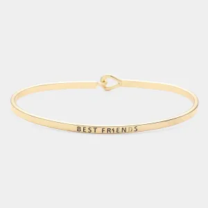 iLLASPARKZ "Best Friends" Brass Thin Metal Hook Bracelet
