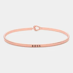 iLLASPARKZ "Boss" Thin Brass Metal Hook Bracelet