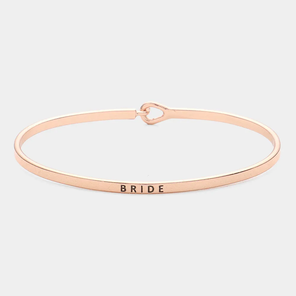 iLLASPARKZ "Bride" Thin Brass Metal Hook Bracelet