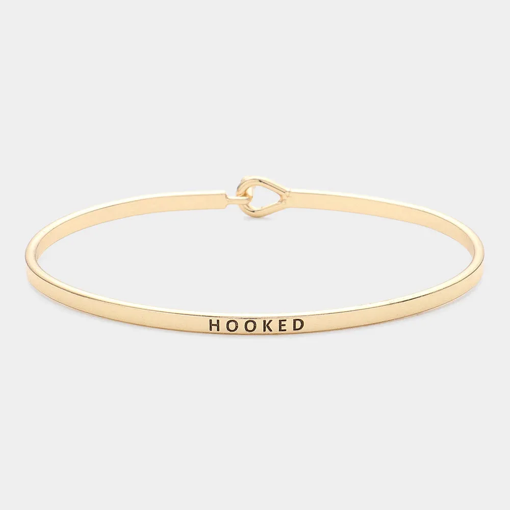 iLLASPARKZ "Hooked" Thin Brass Metal Hook Bracelet