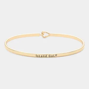 iLLASPARKZ "Island Gal" Thin Brass Metal Hook Bracelet