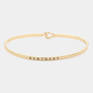 iLLASPARKZ "Kentucky" Thin Brass Metal Hook Bracelet