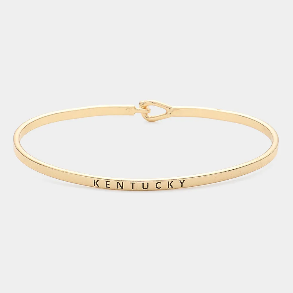 iLLASPARKZ "Kentucky" Thin Brass Metal Hook Bracelet