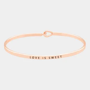 iLLASPARKZ "Love is sweet" thin metal hook bracelet