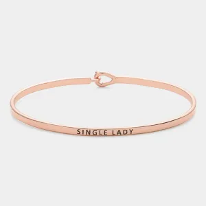 iLLASPARKZ "Single Lady" Thin Brass Metal Hook Bracelet