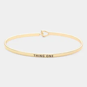 iLLASPARKZ "Thing One" Thin Brass Metal Hook Bracelet